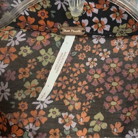 𝅺FREE People Bonnie Floral Mini Dress Size S - Picture 8 of 12